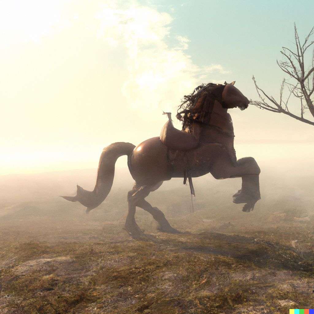 a horse, screenshot from Game of Thrones